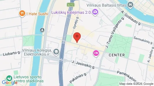 Commercial properties for rent i Vilnius Senamiestis - kort over placeringen