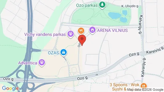 Office spaces for rent i Vilnius Verkiai - kort over placeringen