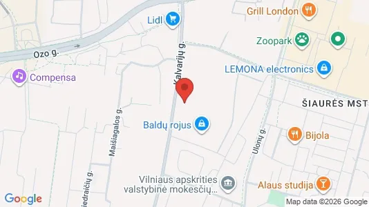Office spaces for rent i Vilnius Verkiai - kort over placeringen