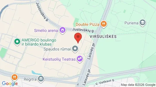Kontorlokaler til leje i Vilnius Viršuliškės - kort over placeringen