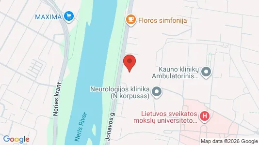 Kantorruimte te huur i Kaunas - kort over placeringen