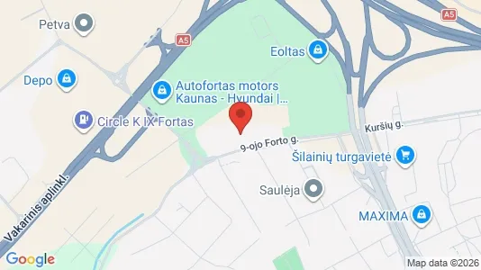 Værkstedslokaler til leje i Kaunas - kort over placeringen