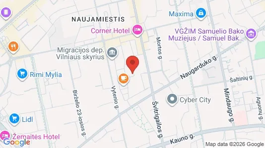 Office spaces for rent i Vilnius Naujamiestis - kort over placeringen