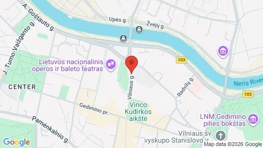 Büros zur Miete i Vilnius Senamiestis - kort over placeringen