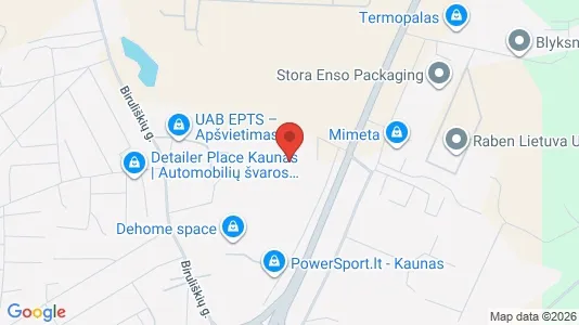Værkstedslokaler til leje i Kaunas - kort over placeringen