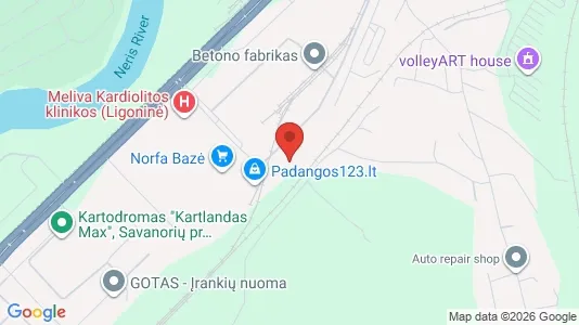 Commercial properties for rent i Vilnius Vilkpėdė - kort over placeringen