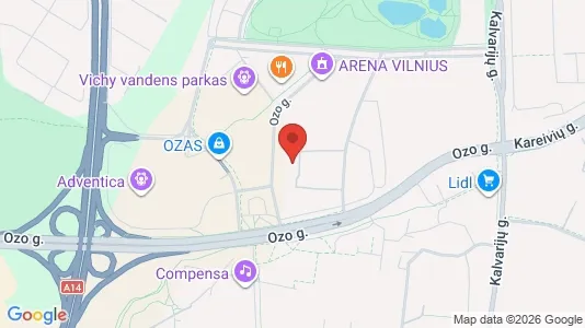 Office spaces for rent i Vilnius Verkiai - kort over placeringen