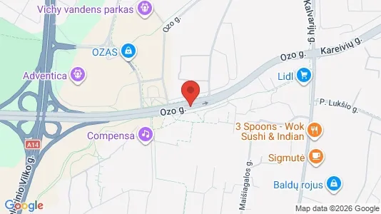 Office spaces for rent i Vilnius Verkiai - kort over placeringen