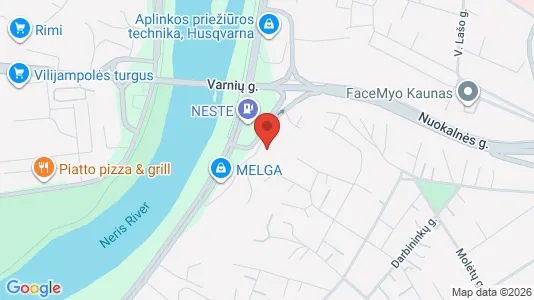 Kantorruimte te huur i Kaunas - kort over placeringen