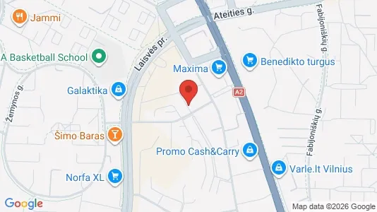 Office spaces for rent i Vilnius Pašilaičiai - kort over placeringen