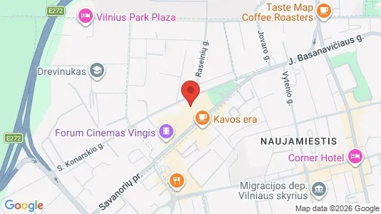 Office spaces for rent i Vilnius Naujamiestis - kort over placeringen