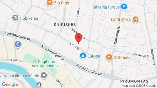 Office spaces for rent i Vilnius Šnipiškės - kort over placeringen