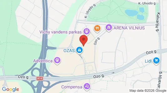 Office spaces for rent i Vilnius Verkiai - kort over placeringen