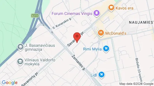 Office spaces for rent i Vilnius Naujamiestis - kort over placeringen