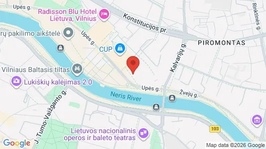Office spaces for rent i Vilnius Šnipiškės - kort over placeringen