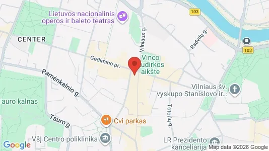 Office spaces for rent i Vilnius Naujamiestis - kort over placeringen