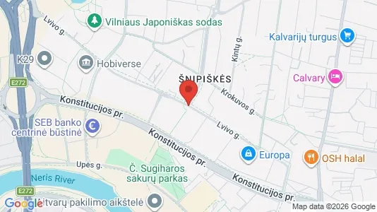 Office spaces for rent i Vilnius Šnipiškės - kort over placeringen
