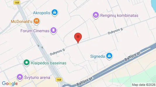 Industrial properties for rent i Klaipėda - kort over placeringen