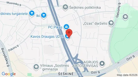 Office spaces for rent i Vilnius Šeškinė - kort over placeringen