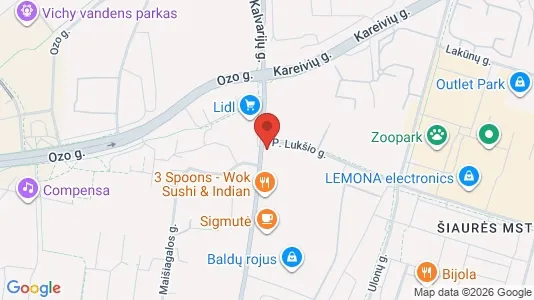 Office spaces for rent i Vilnius Verkiai - kort over placeringen