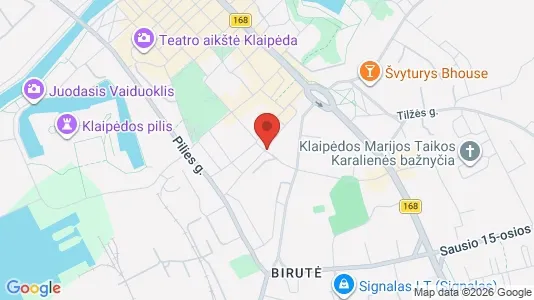Kantorruimte te huur i Klaipėda - kort over placeringen