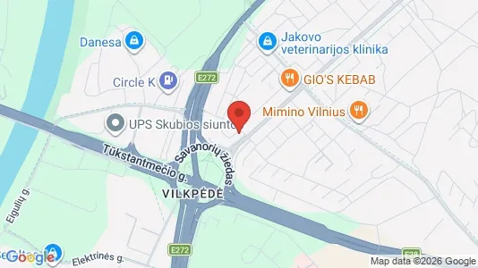 Kontorlokaler til leje i Vilnius Vilkpėdė - kort over placeringen