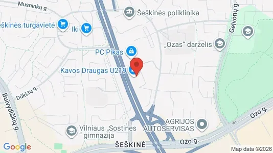 Office spaces for rent i Vilnius Šeškinė - kort over placeringen