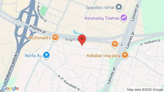 Commercial properties for rent i Vilnius Karoliniškės - kort over placeringen
