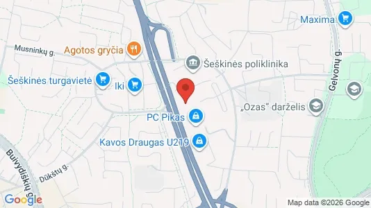 Office spaces for rent i Vilnius Šeškinė - kort over placeringen