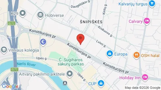 Büros zur Miete i Vilnius Šnipiškės - kort over placeringen