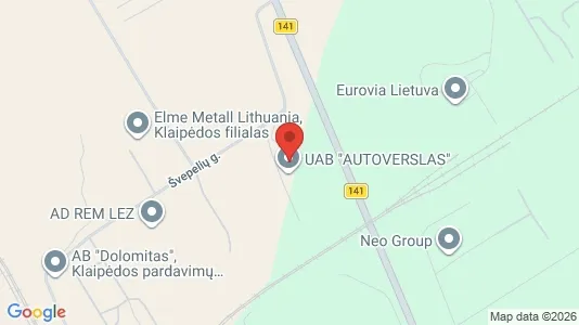 Industrial properties for rent i Klaipėda - kort over placeringen