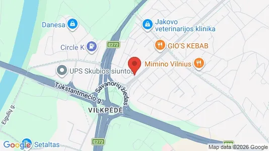 Commercial properties for rent i Vilnius Vilkpėdė - kort over placeringen