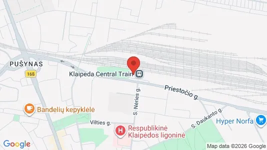 Kontorer til leie i Klaipėda - kort over placeringen
