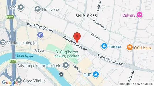 Office spaces for rent i Vilnius Šnipiškės - kort over placeringen
