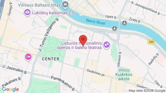 Büros zur Miete i Vilnius Senamiestis - kort over placeringen
