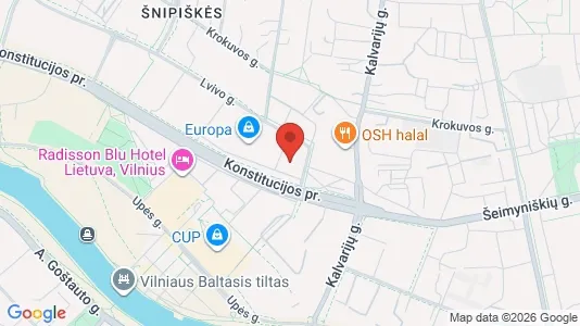 Büros zur Miete i Vilnius Šnipiškės - kort over placeringen