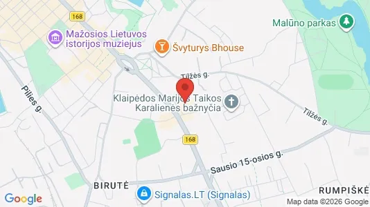 Kantorruimte te huur i Klaipėda - kort over placeringen