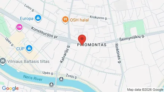 Büros zur Miete i Vilnius Šnipiškės - kort over placeringen