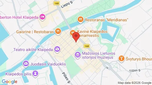 Liikekiinteistöt Vuokrattavana i Klaipėda - kort over placeringen