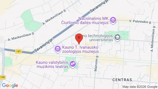 Kontorlokaler til leje i Kaunas - kort over placeringen