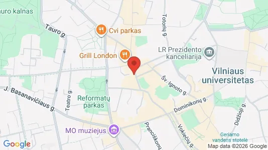 Kontorlokaler til leje i Vilnius Senamiestis - kort over placeringen