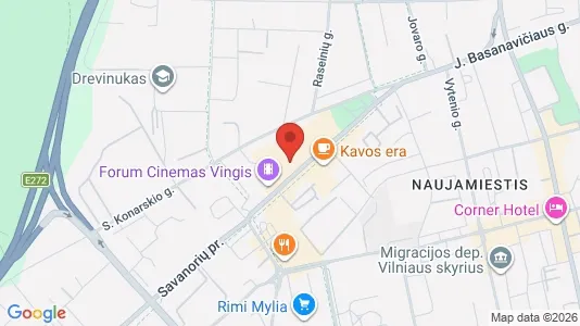 Office spaces for rent i Vilnius Naujamiestis - kort over placeringen