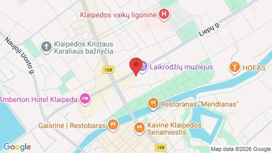 Kantorruimte te huur i Klaipėda - kort over placeringen