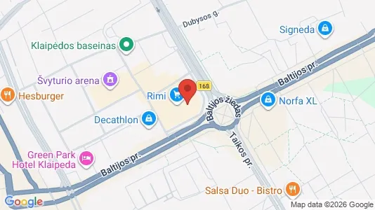 Bedrijfsruimtes te huur i Klaipėda - kort over placeringen