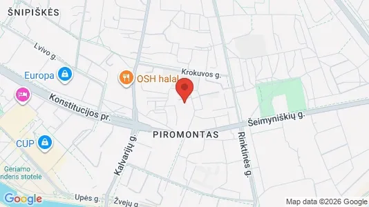 Office spaces for rent i Vilnius Šnipiškės - kort over placeringen