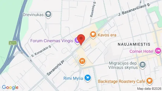 Office spaces for rent i Vilnius Naujamiestis - kort over placeringen