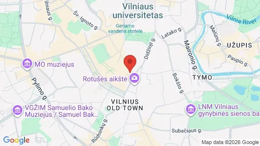 Büros zur Miete i Vilnius Senamiestis - kort over placeringen