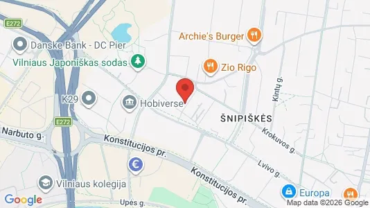 Office spaces for rent i Vilnius Šnipiškės - kort over placeringen