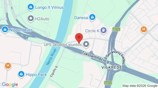 Commercial properties for rent i Vilnius Vilkpėdė - kort over placeringen