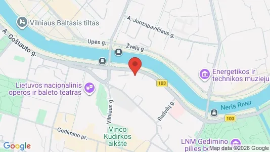 Commercial properties for rent i Vilnius Senamiestis - kort over placeringen
